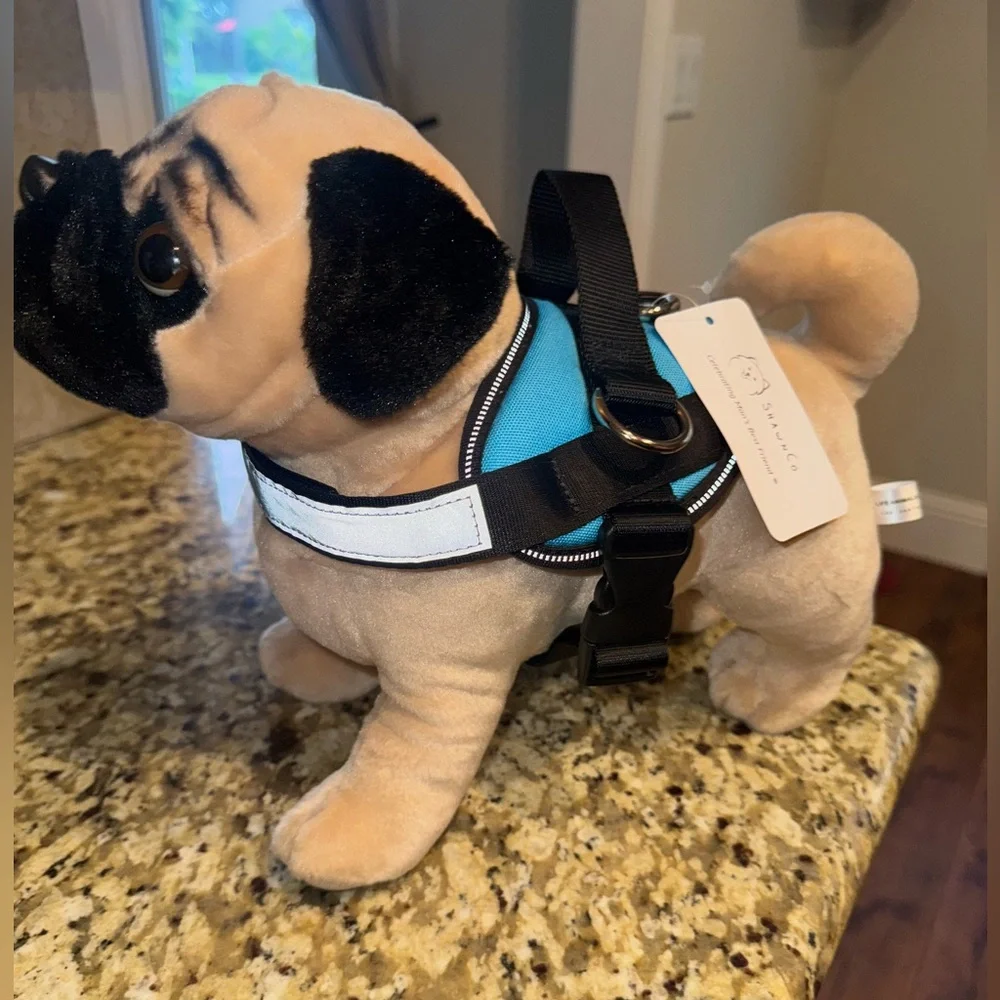 NWT ShawnCo Dog Adjustable No Choke Harness W/3 Leash Clip Reflective Strip - Picture 2 of 7